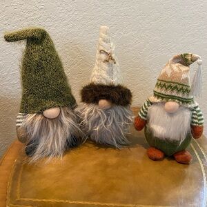 Set of 3 Scandinavian Decorative Plush Tabletop GNOMES Cute Decor